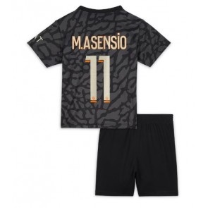 Paris Saint-Germain Marco Asensio #11 Replika Babytøj Tredje sæt Børn 2023-24 Kortærmet (+ Korte bukser)